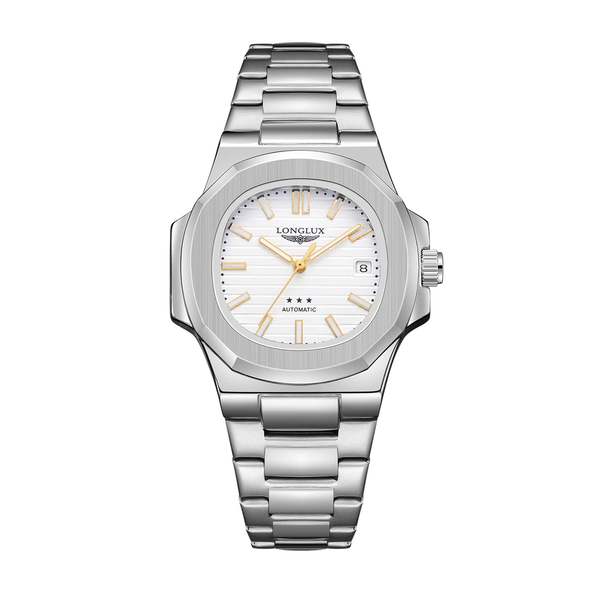 Reloj automático Cronox, acabado plateado