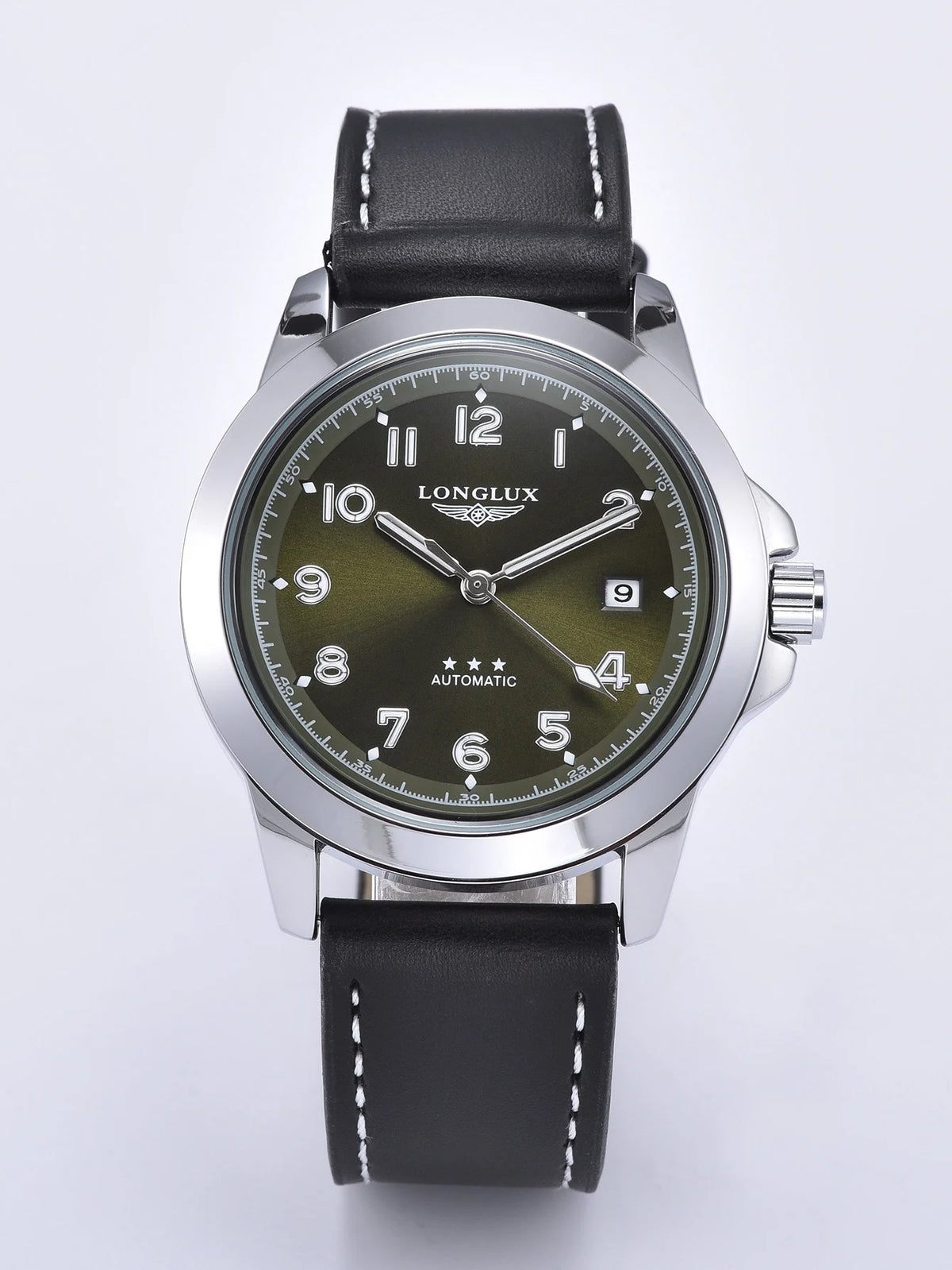 Reloj automático Aviator, acabado verde