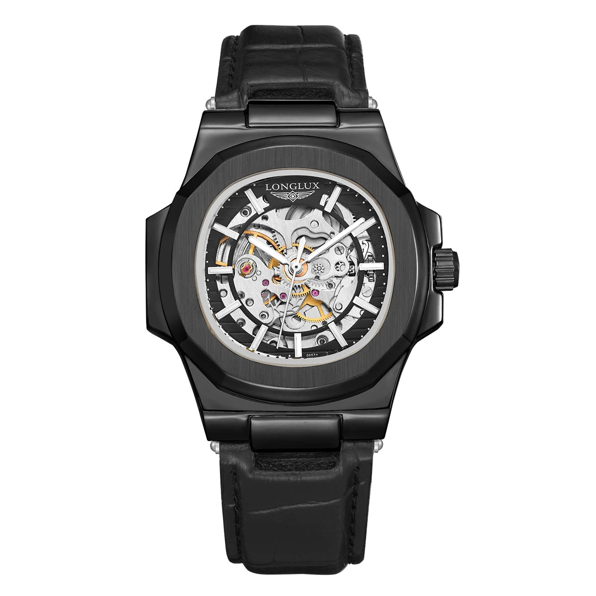 Reloj automático Monarch, acabado negro