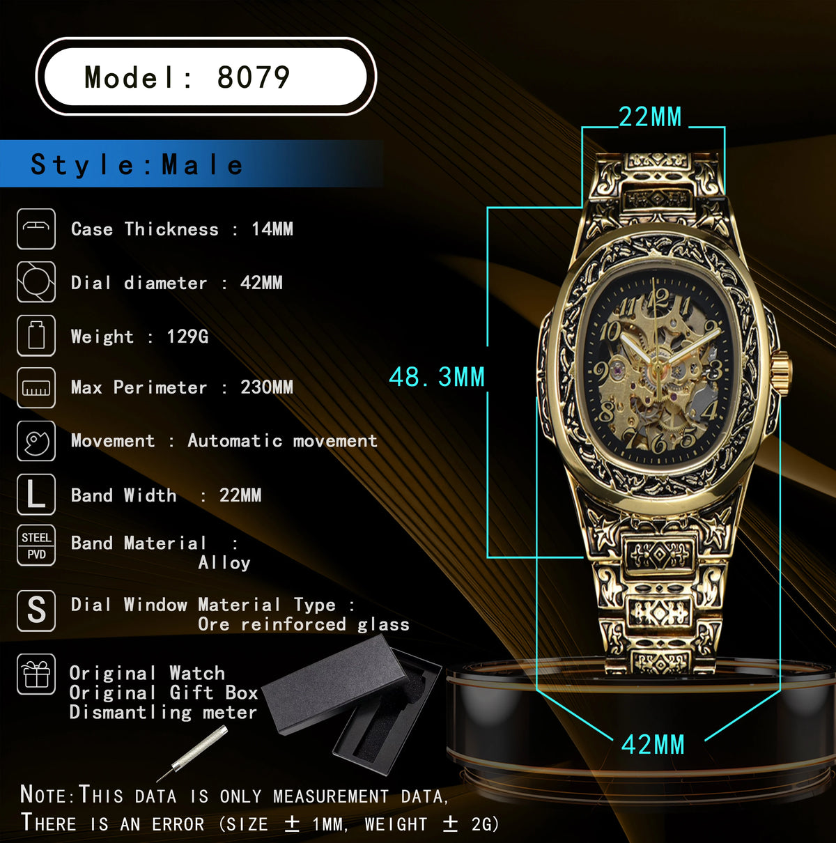 Reloj automático Imperial de EVORA, foto 5