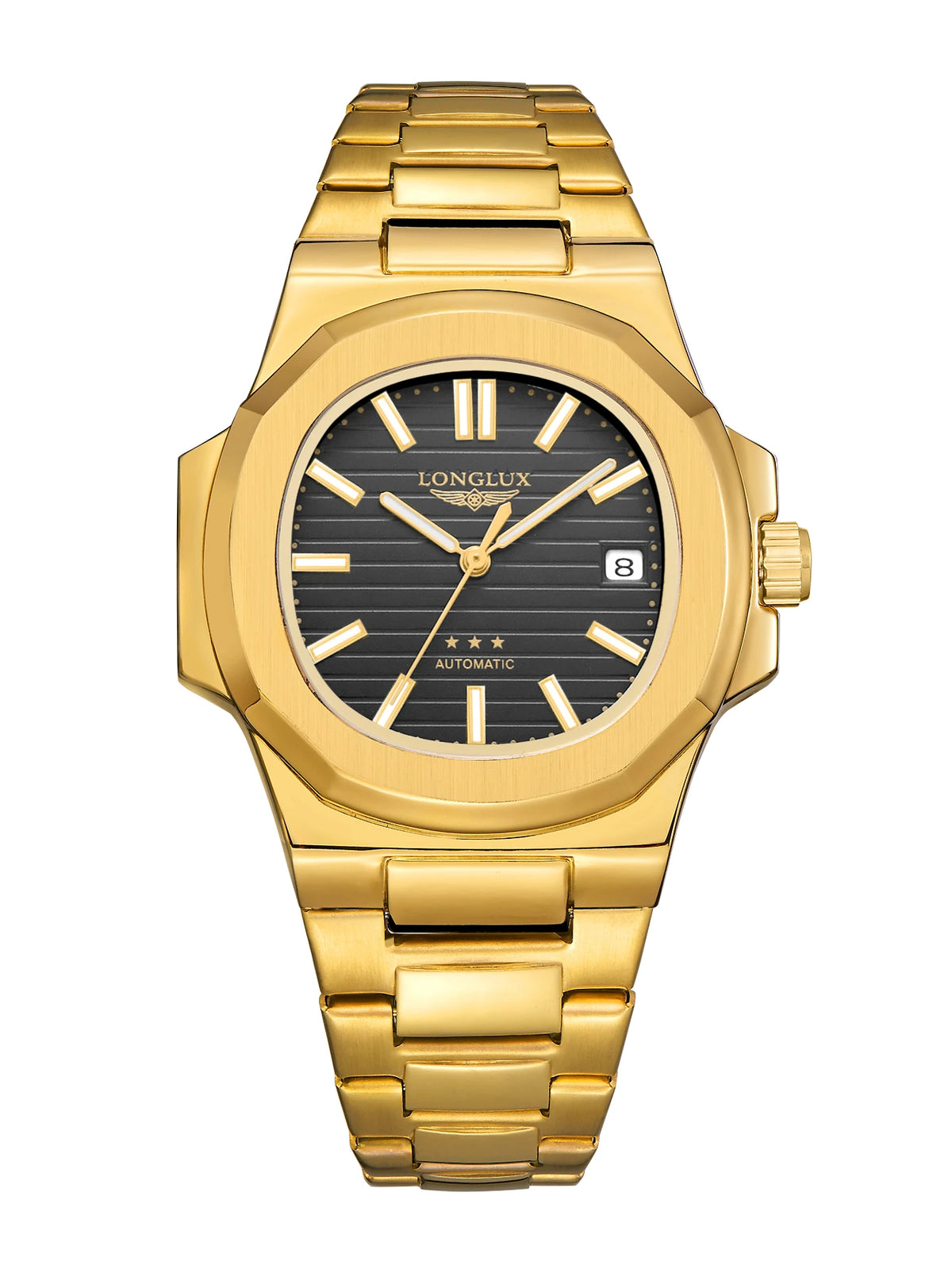 Reloj automático Cronox, acabado negro y dorado