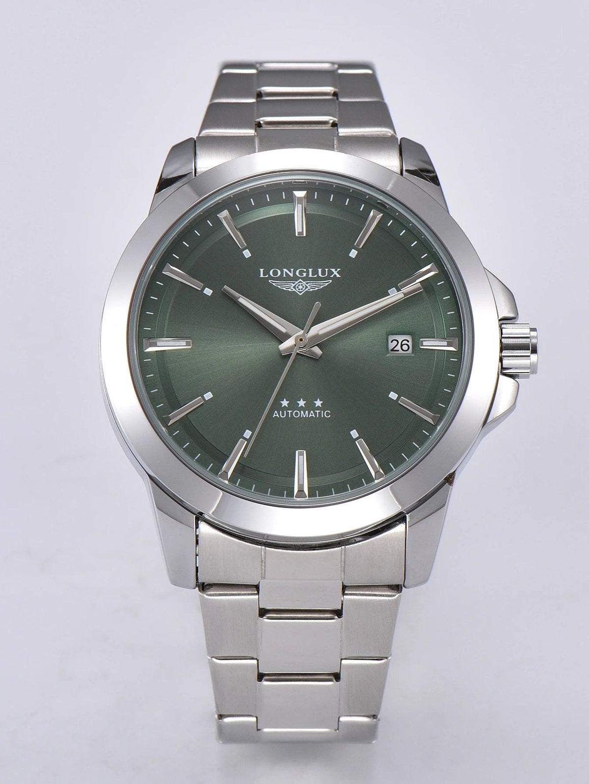 Reloj automático Longlux, acabado verde